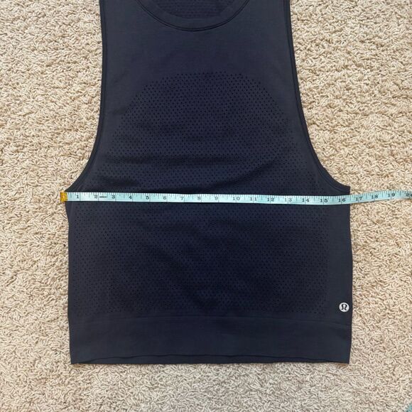 Lululemon Swiftly Breeze Muscle Tank Top Navy Blue Excellent Condition - Picture 3 of 6